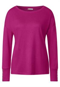 Shirt mit Knopfdetail bright cozy pink