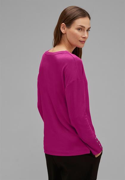 Shirt mit Knopfdetail bright cozy pink