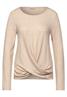 Shirt mit Knotendetail almond cream melange