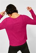 Shirt mit Knotendetail raspberry pink melange
