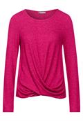 Shirt mit Knotendetail raspberry pink melange