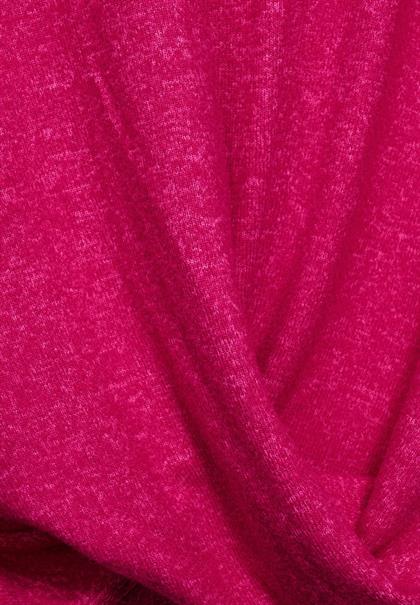Shirt mit Knotendetail raspberry pink melange