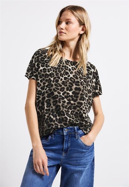 Shirt mit Leo-Muster black