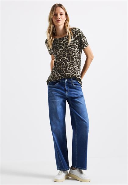 Shirt mit Leo-Muster black