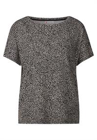 Shirt mit Leo-Muster cotton cream