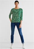Shirt mit Leo Print dark brisk green