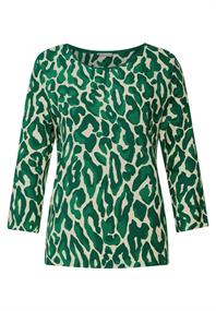 Shirt mit Leo Print dark brisk green