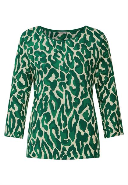 Shirt mit Leo Print dark brisk green