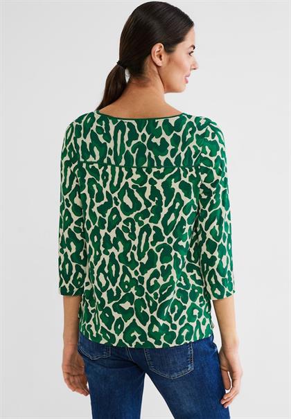 Shirt mit Leo Print dark brisk green