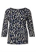 Shirt mit Leo Print deep blue