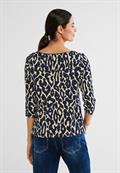 Shirt mit Leo Print deep blue