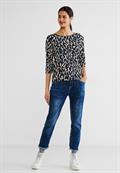Shirt mit Leo Print deep blue