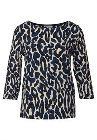 Shirt mit Leo Print deep blue