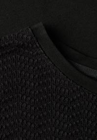 Shirt mit Lochmusterdetail black