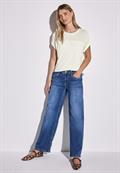 Shirt mit Lochmusterdetail off white
