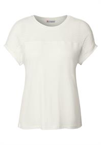 Shirt mit Lochmusterdetail off white