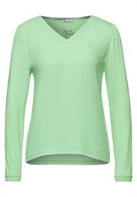 Shirt mit Material-Mix frosted pistachio