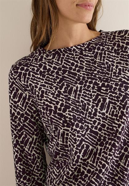 Shirt mit Minimal Print eggplant red