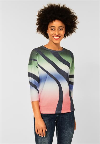 Shirt mit Multicolour Print novel green