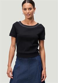 Shirt mit Nieten patch blacksilver