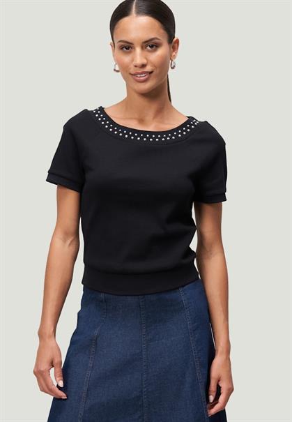 Shirt mit Nieten patch blacksilver