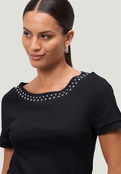 Shirt mit Nieten patch blacksilver