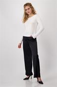 Shirt mit Pailletten und Perlen off-white