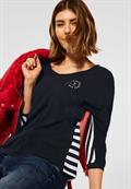 Shirt mit Partprint dark vintage blue