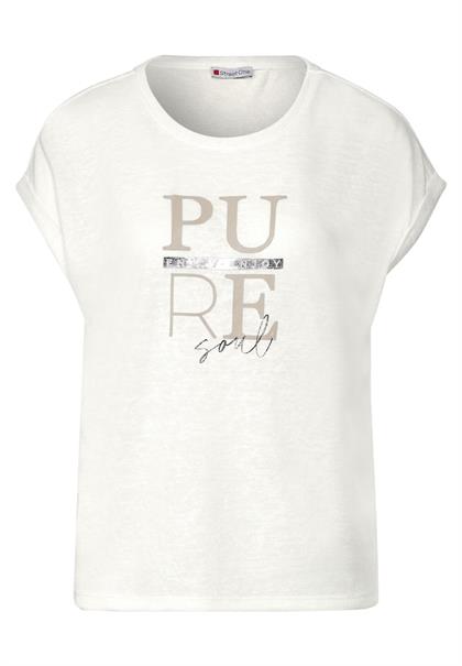 Shirt mit Partprint off white