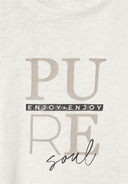 Shirt mit Partprint off white