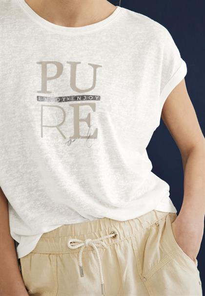 Shirt mit Partprint off white