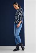 Shirt mit Print deep blue