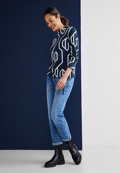 Shirt mit Print deep blue
