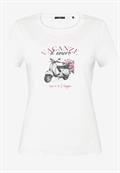 Shirt mit Print patch cream-pink
