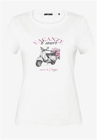 Shirt mit Print patch cream-pink