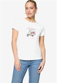 Shirt mit Print patch cream-pink