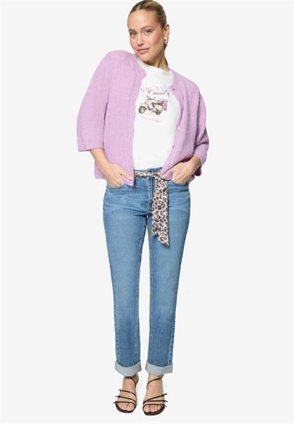 Shirt mit Print patch cream-pink