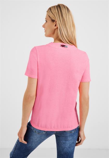 Shirt mit Print Tunnelzgband soft pink