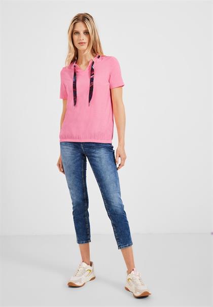 Shirt mit Print Tunnelzgband soft pink