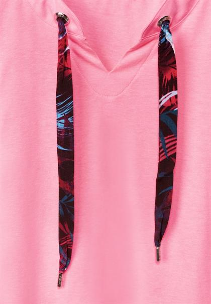 Shirt mit Print Tunnelzgband soft pink