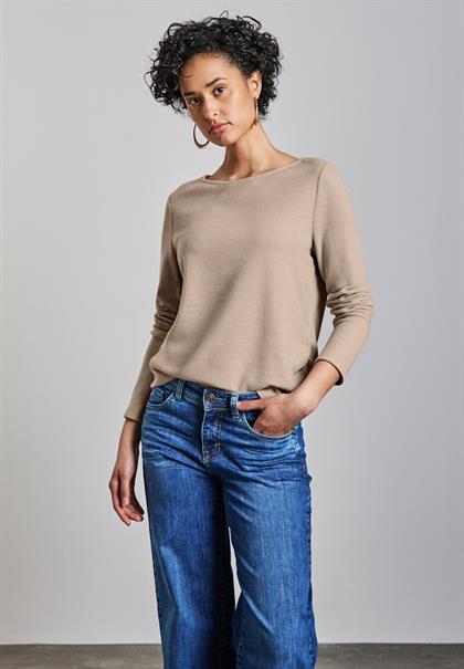 Shirt mit Raffungen honey sand mel.