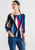 Shirt mit Rhombus Print deep blue