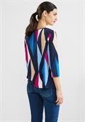 Shirt mit Rhombus Print deep blue