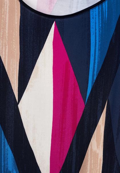Shirt mit Rhombus Print deep blue