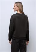 Shirt mit Ripp-Detail darkest brown mel.