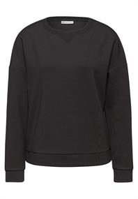 Shirt mit Ripp-Detail darkest brown mel.