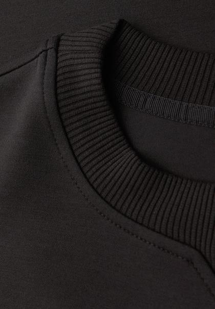 Shirt mit Ripp-Detail darkest brown mel.