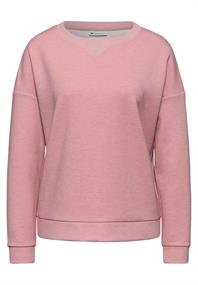 Shirt mit Ripp-Detail powder pink mel.