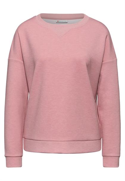 Shirt mit Ripp-Detail powder pink mel.