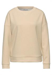 Shirt mit Ripp-Detail sanded beige mel.
